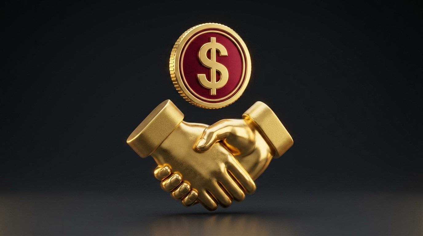 Ilustração representando o funcionamento do marketing de afiliados, com produtor, plataforma, afiliado e comprador conectados